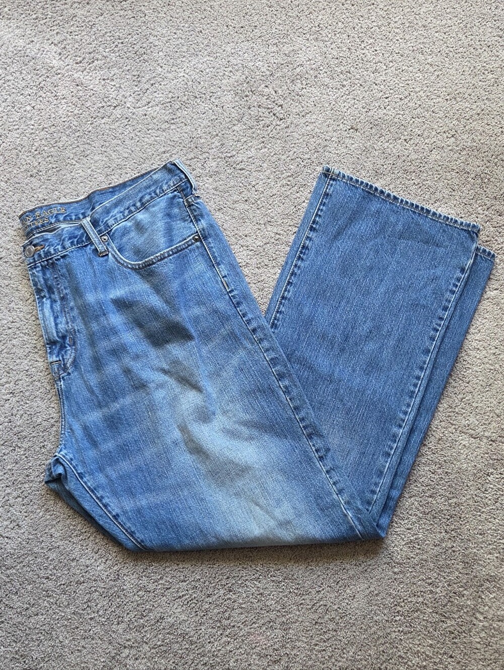 American Eagle Men's Bootcut Denim Jeans, Size 42x34 Dadcore Gorpcore Normcore